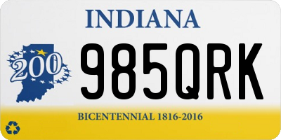 IN license plate 985QRK