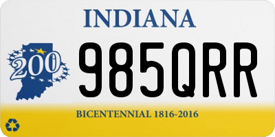 IN license plate 985QRR