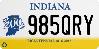 IN license plate 985QRY