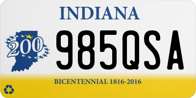 IN license plate 985QSA