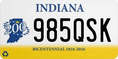 IN license plate 985QSK