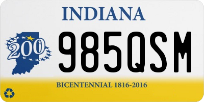 IN license plate 985QSM