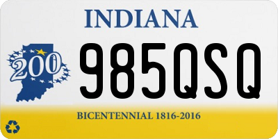 IN license plate 985QSQ