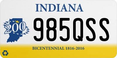 IN license plate 985QSS