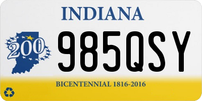 IN license plate 985QSY
