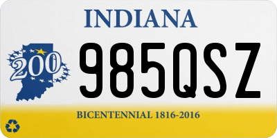 IN license plate 985QSZ