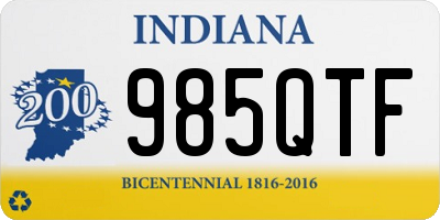 IN license plate 985QTF