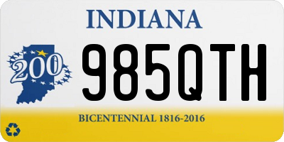 IN license plate 985QTH