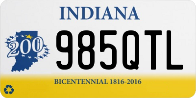 IN license plate 985QTL