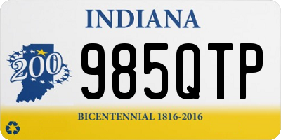 IN license plate 985QTP