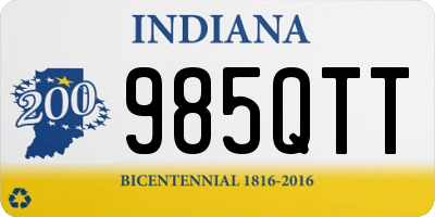 IN license plate 985QTT