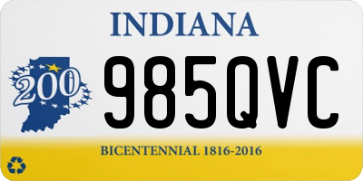 IN license plate 985QVC