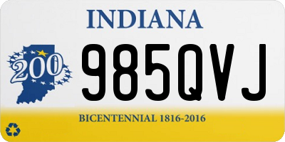 IN license plate 985QVJ