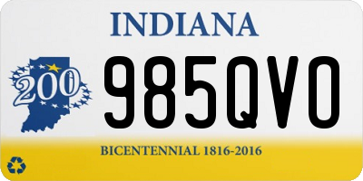 IN license plate 985QVO