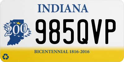 IN license plate 985QVP