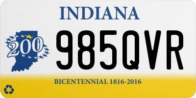 IN license plate 985QVR