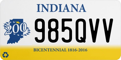 IN license plate 985QVV