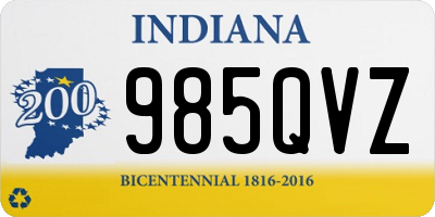 IN license plate 985QVZ