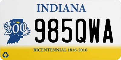 IN license plate 985QWA