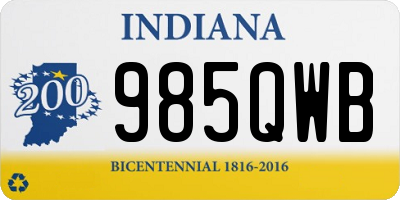 IN license plate 985QWB