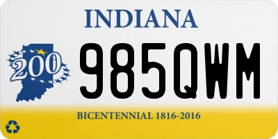 IN license plate 985QWM