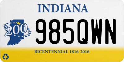 IN license plate 985QWN