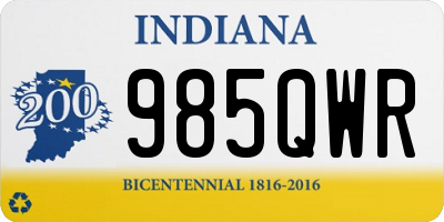 IN license plate 985QWR