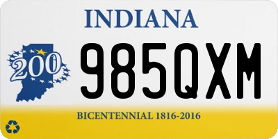 IN license plate 985QXM