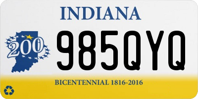 IN license plate 985QYQ