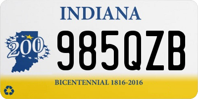 IN license plate 985QZB
