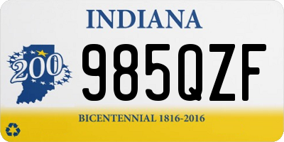 IN license plate 985QZF