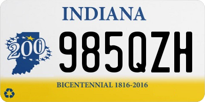 IN license plate 985QZH