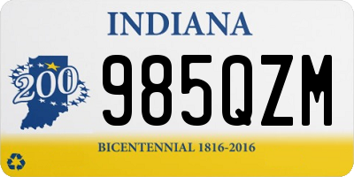 IN license plate 985QZM