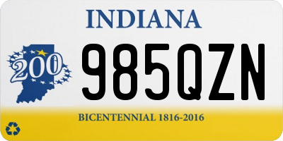 IN license plate 985QZN