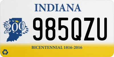 IN license plate 985QZU