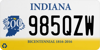 IN license plate 985QZW