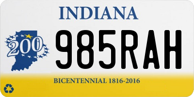 IN license plate 985RAH