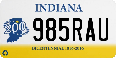 IN license plate 985RAU
