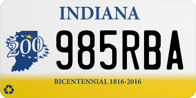 IN license plate 985RBA