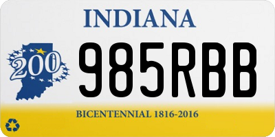 IN license plate 985RBB