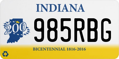 IN license plate 985RBG
