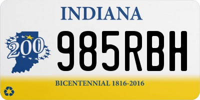 IN license plate 985RBH