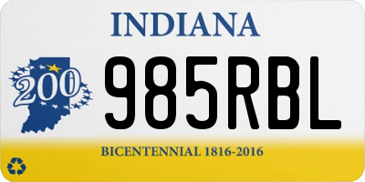 IN license plate 985RBL