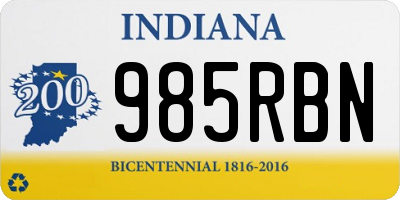 IN license plate 985RBN