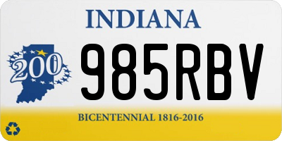 IN license plate 985RBV