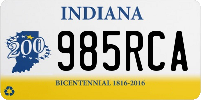 IN license plate 985RCA