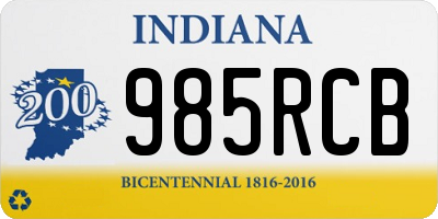 IN license plate 985RCB