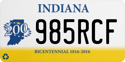 IN license plate 985RCF