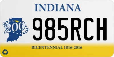 IN license plate 985RCH