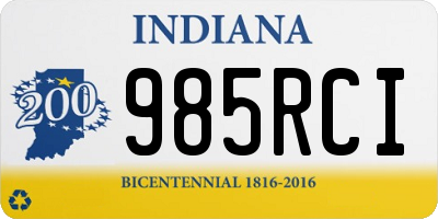 IN license plate 985RCI